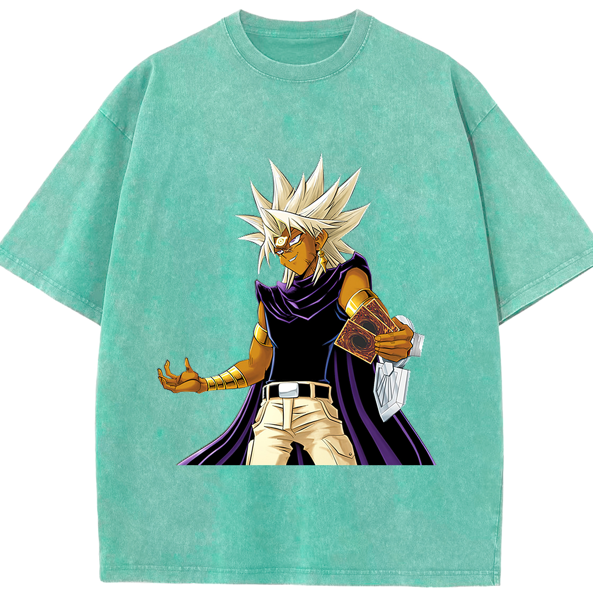 （画像用） 遊☆戯☆王 Yu-Gi-Oh! 綿100% ヴィンテージ風 半袖Tシャツ（フロントプリント）